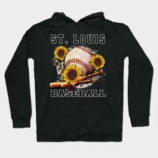 Awesome Baseball Name St. Louis Proud Team Flowers Hoodie